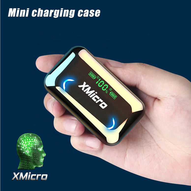 XMicro Bluetooth 5.3 Earbuds 140H Playtime Headphones HD Stereo Noise Cancelling Earphones in Ear with Mic, USB-C Charging Case