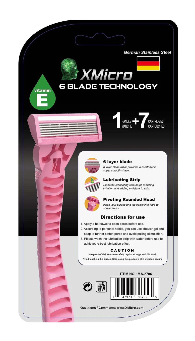 XMicro Pink Razor and Shaving Cream For Women