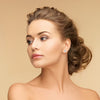 10k Yellow Gold 1/4 Ct Round Created Diamond Stud Earrings Plated by Paris Jewelry