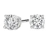 14k Solid White Gold 1/4ct, 1/2ct, 3/4ct, 1ct Created White Diamond Round Stud Earrings Woman Fashion Plated by Paris Jewelry