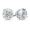 14k White Gold 1/4 Carat Created Diamond Round Stud Earrings (G/H,I2-I3) Plated by Paris Jewelry