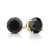 14k Yellow Gold 0.25 Ct Black Diamond Round Stud Earrings for Women Plated by Paris Jewelry