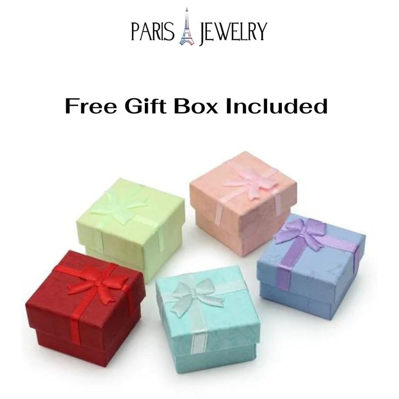 14K Yellow Gold 2 Carat Round Created Diamond Solitaire Stud Earrings Plated by Paris Jewelry
