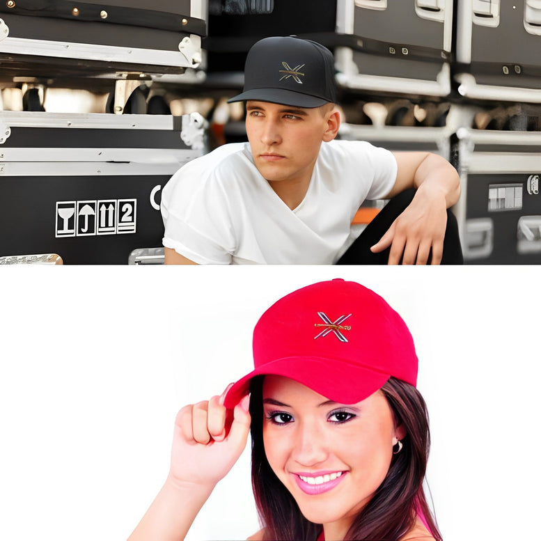 XHitman Stylish Modern, Sport Performance Adjustable Size Baseball Cap for Men and Women All Seasons Black & Red Combo