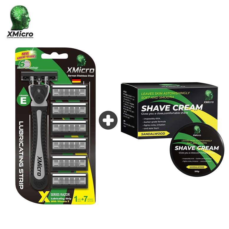 XMicro Razor and Shaving Cream For Men & Women