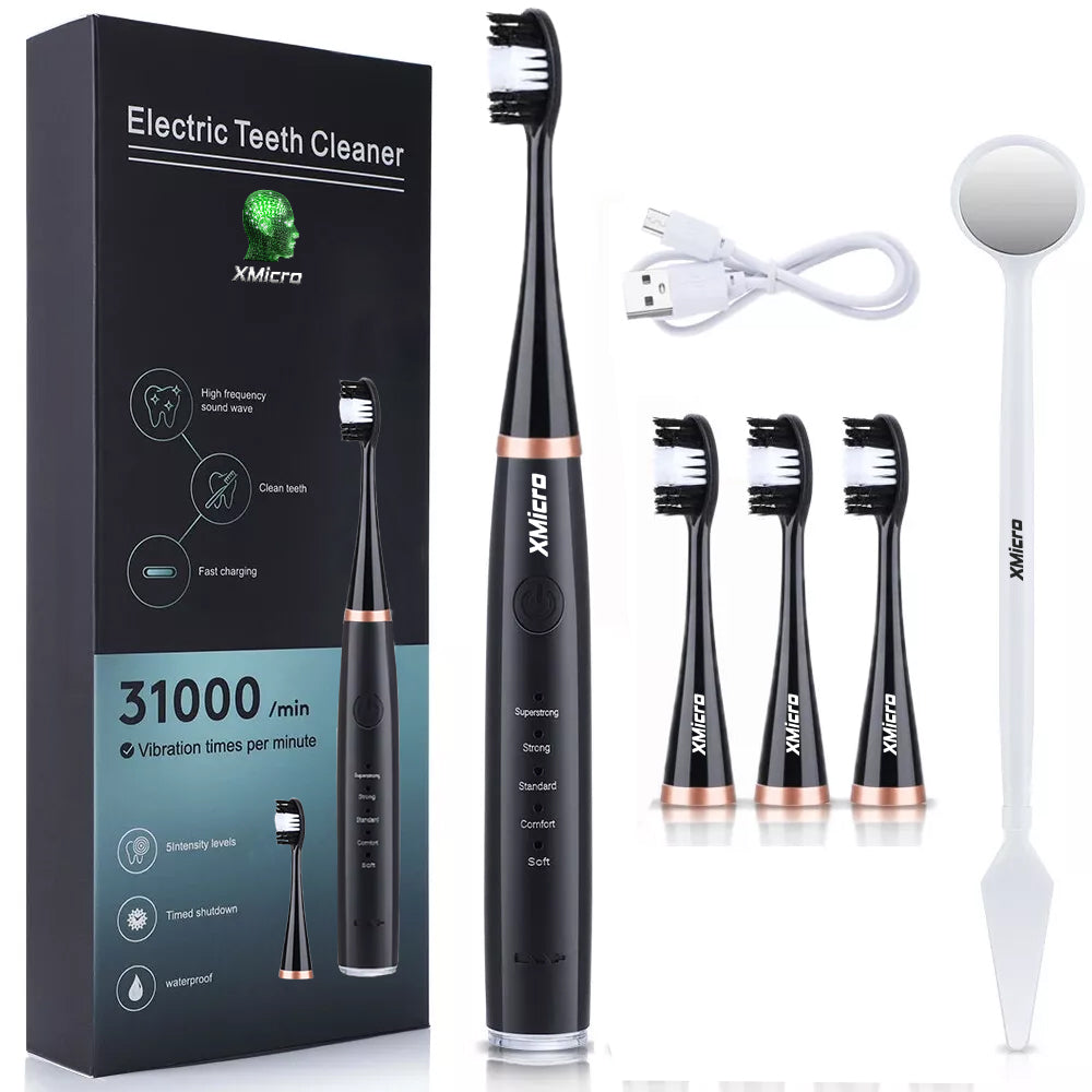 XMicro® Electric Toothbrush Ultra Whitening Results, Plaque Removal, Waterproof