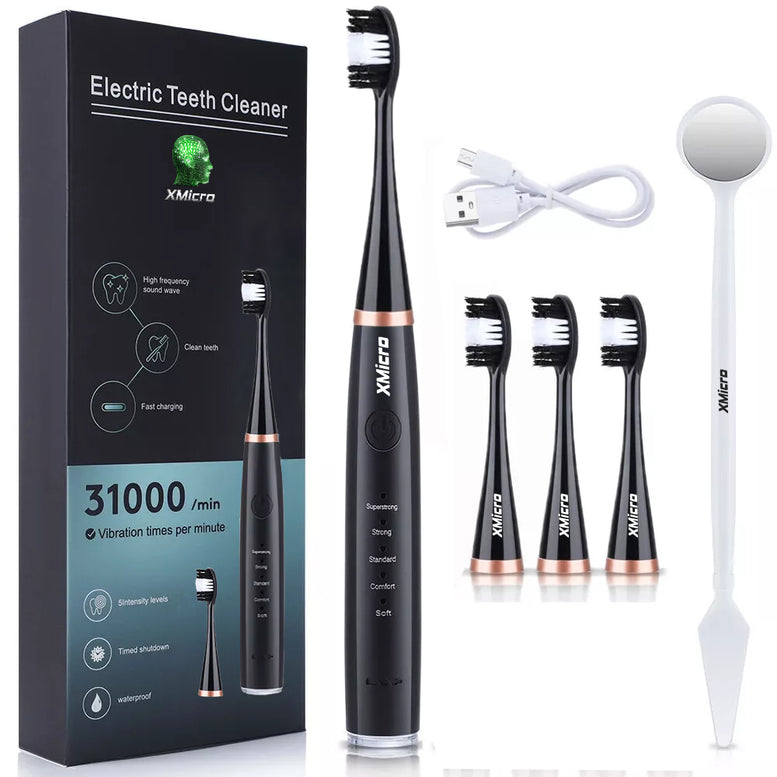 XMicro® Electric Toothbrush Ultra Whitening Results, Plaque Removal, Waterproof