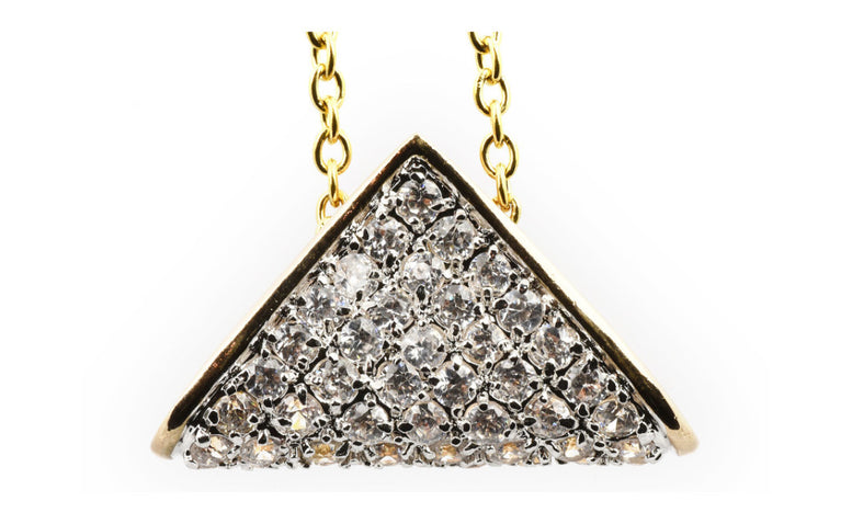 14K Yellow Gold Over Sterling Silver 4 Ct Cz VS1 Necklace Gold Plated