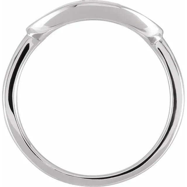 14K White Gold 1/8 CTW Natural Diamond Initial B Ring