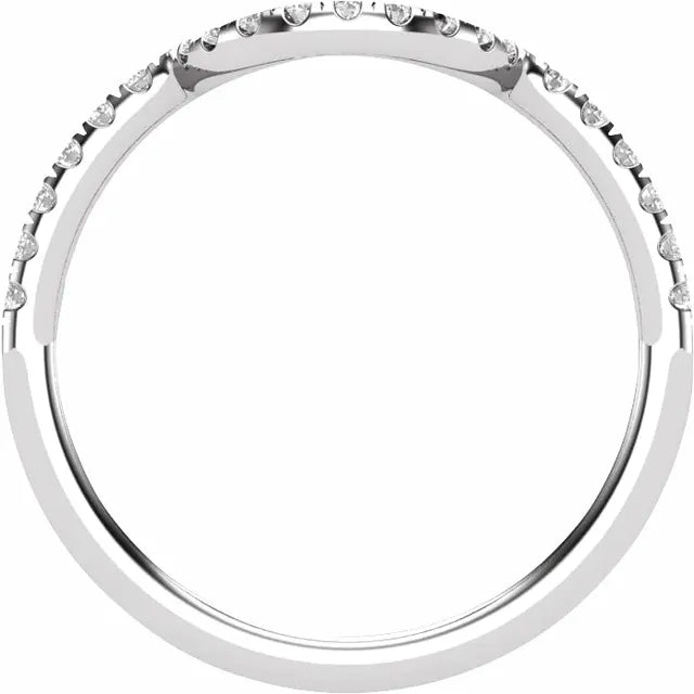 14K White Gold 1/4 CTW Natural Diamond Matching Band