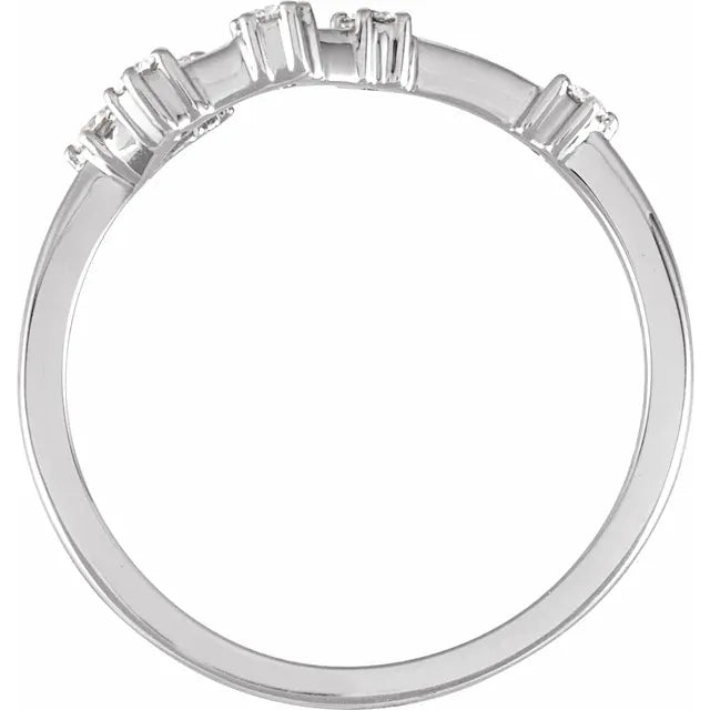 14K White Gold 1/10 CTW Natural Diamond Aquarius Constellation Ring