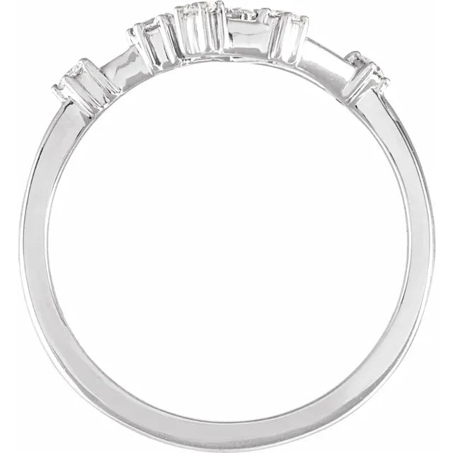 14K White Gold 1/6 CTW Natural Diamond Libra Constellation Ring
