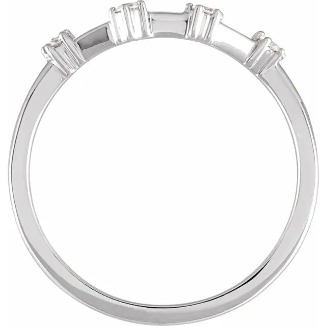 14K White Gold 1/10 CTW Natural Diamond Aquarius Constellation Ring