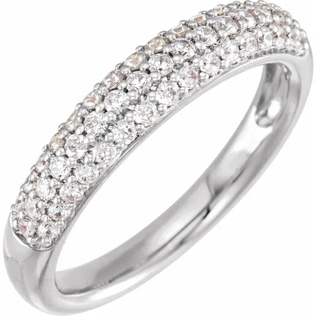 14K White Gold 1/2 CTW Lab-Grown Diamond Ring