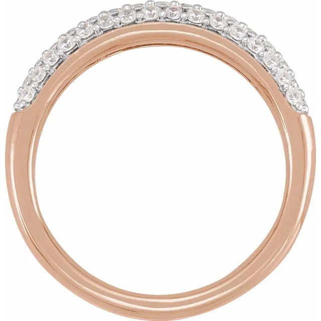14K Rose Gold 1/2 CTW Lab-Grown Diamond Ring