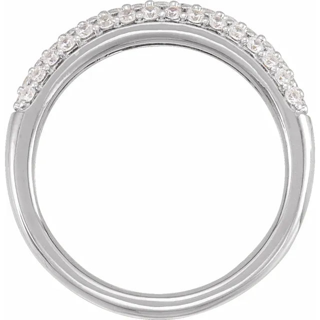 14K White Gold 1/2 CTW Lab-Grown Diamond Ring