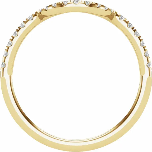 14K Yellow Gold 1/4 CTW Natural Diamond Matching Band