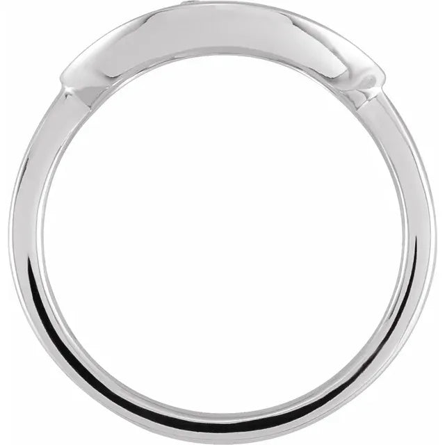 14K White Gold .08 CTW Natural Diamond Initial P Ring