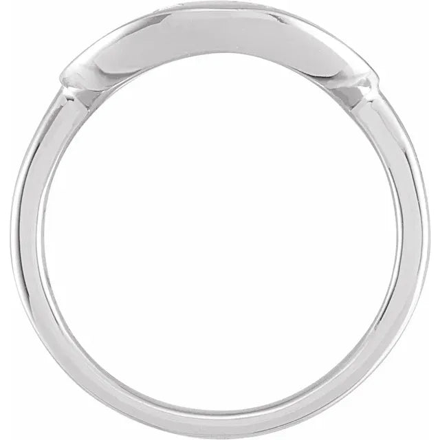 14K White Gold .08 CTW Natural Diamond Initial X Ring
