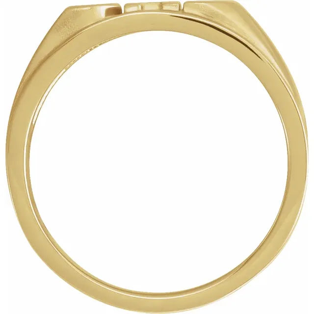 14K Yellow Gold Dad Ring