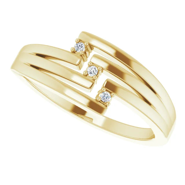 14K Yellow Gold .02 CTW Natural Diamond Ring