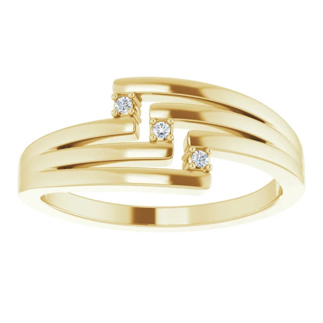 14K Yellow Gold .02 CTW Natural Diamond Ring