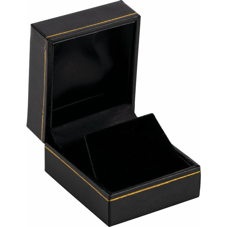 14K White Gold Cultured Black Akoya Pearl & .015 CT Natural Diamond Ring