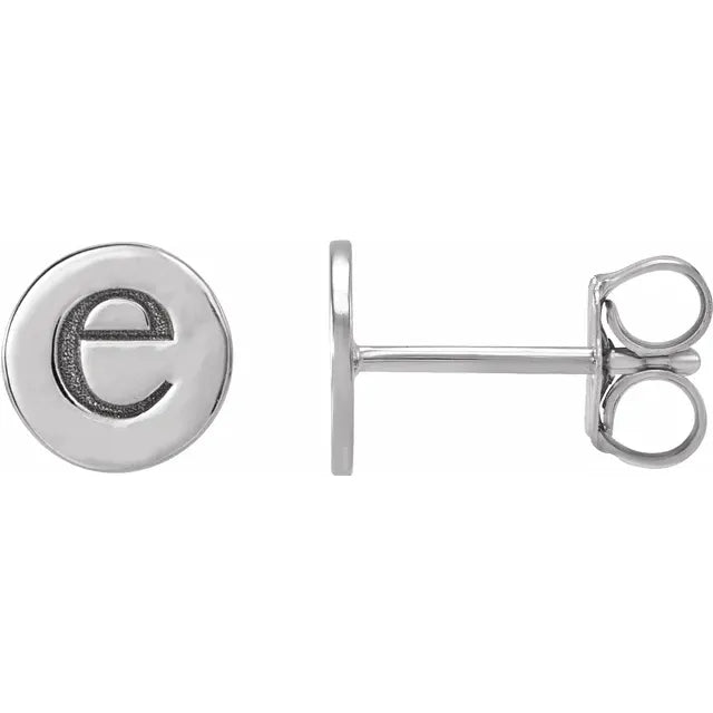 Sterling Silver 6.35 mm Engravable Disc Earrings