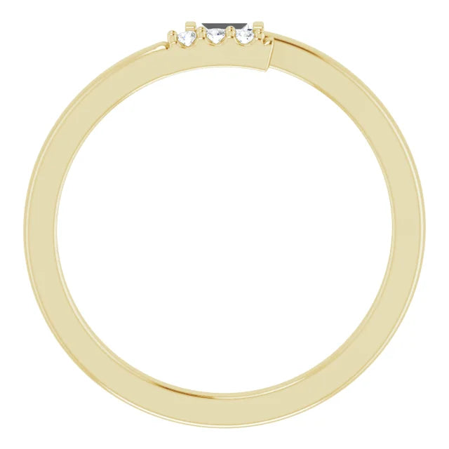 14K Yellow Gold .07 CTW Natural Diamond Stackable Ring