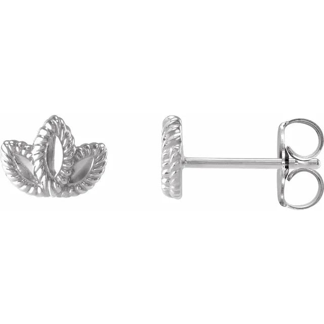 Sterling Silver Petite Leaf Earrings