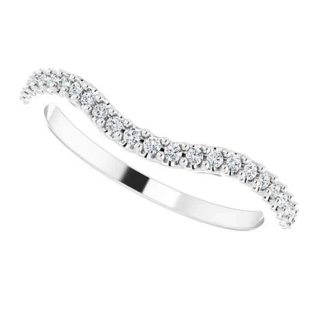 14K White Gold 1/6 CTW Natural Diamond Matching Band
