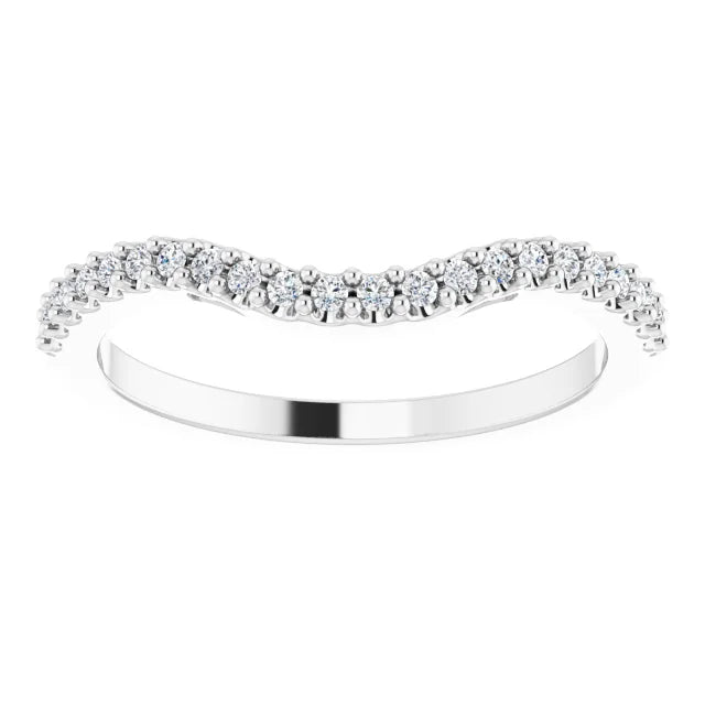 14K White Gold 1/6 CTW Natural Diamond Matching Band