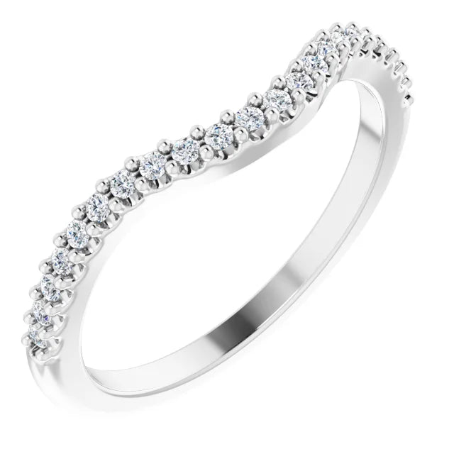 14K White Gold 1/6 CTW Natural Diamond Matching Band
