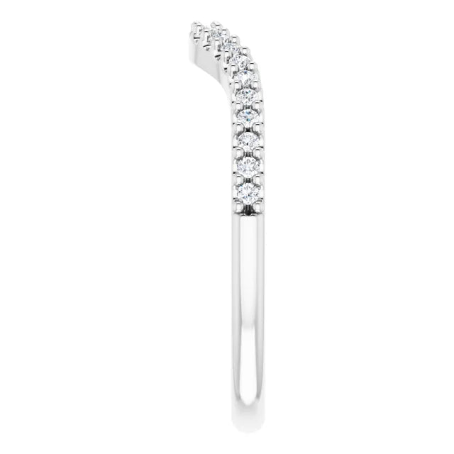 14K White Gold 1/6 CTW Natural Diamond Matching Band