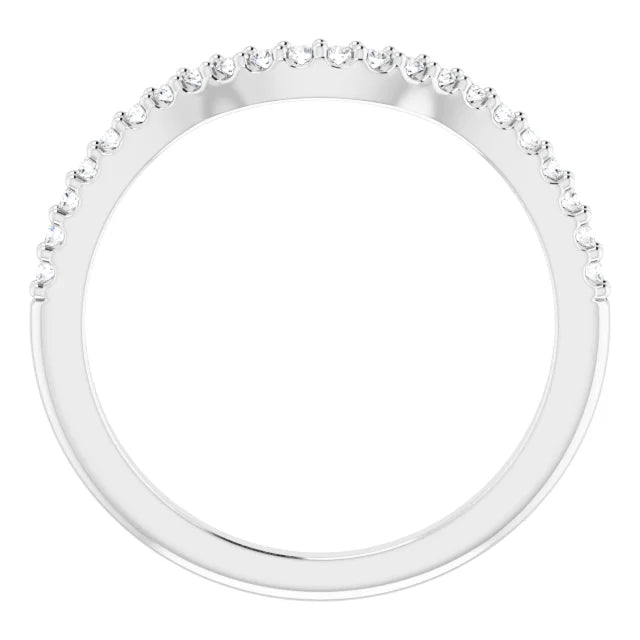 14K White Gold 1/6 CTW Natural Diamond Matching Band