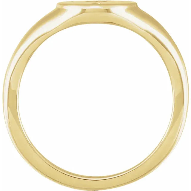 14K Yellow Gold Compass Signet Ring