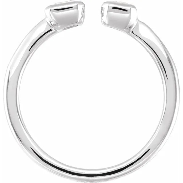 14K White Gold 1 CTW Lab-Grown Diamond Two-Stone Ring