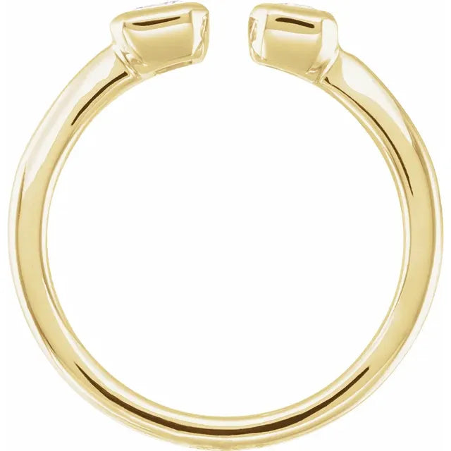 14K Yellow Gold 1 CTW Lab-Grown Diamond Two-Stone Ring