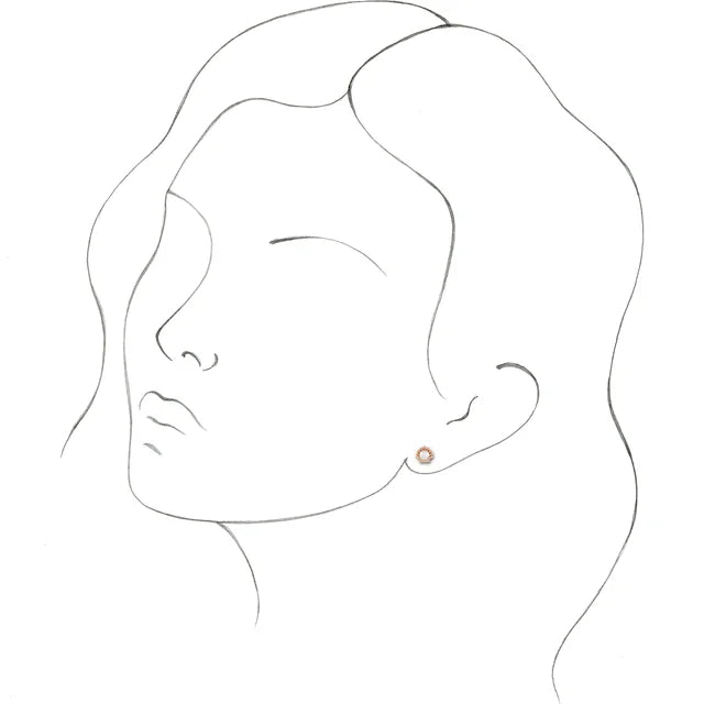 14K Yellow Gold Pearl Shell Earring Mounting