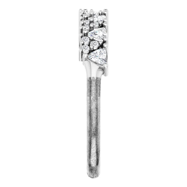 14K White Gold 1/2 CTW Natural Diamond Anniversary Band