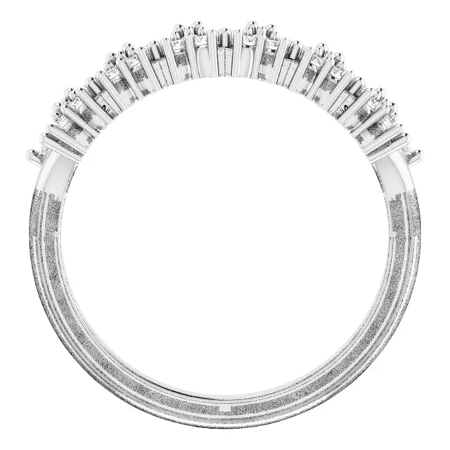 14K White Gold 1/2 CTW Natural Diamond Anniversary Band