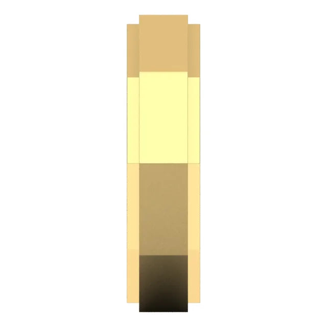 14K Yellow Gold 6 mm Geometric Stepped Edge Band