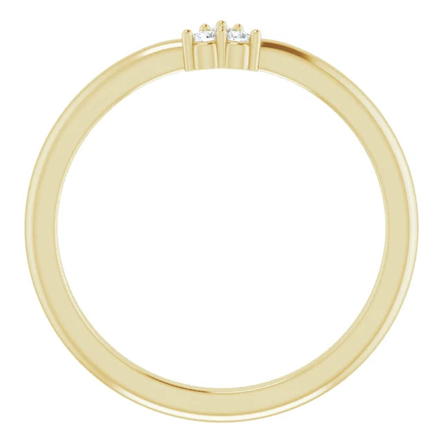 14K Yellow Gold .04 CTW Natural Diamond Cluster Ring