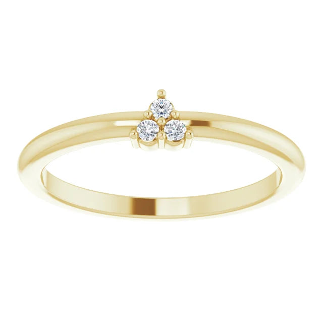 14K Yellow Gold .04 CTW Natural Diamond Cluster Ring