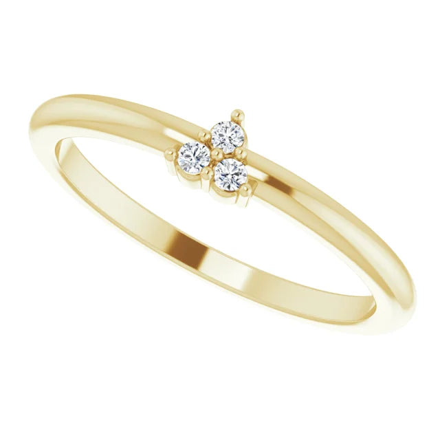 14K Yellow Gold .04 CTW Natural Diamond Cluster Ring