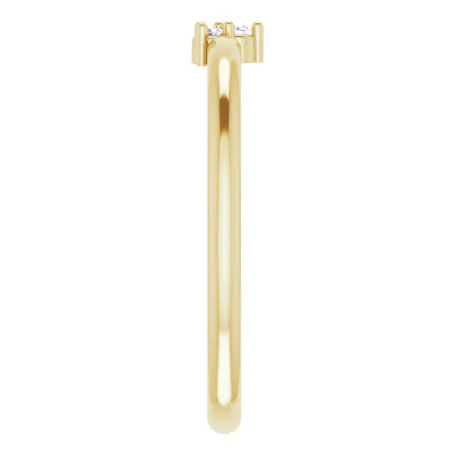 14K Yellow Gold .04 CTW Natural Diamond Cluster Ring