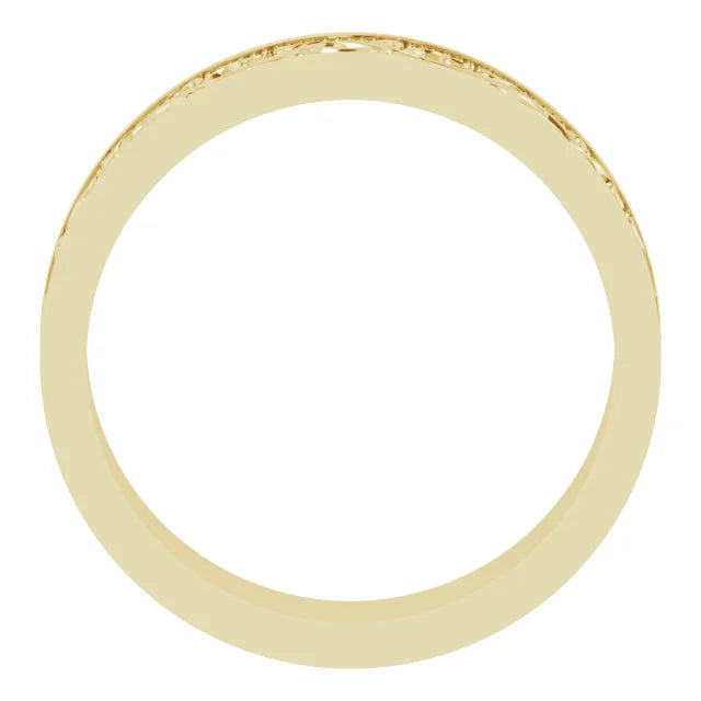 14K Yellow Gold 6 mm Sculptural Band