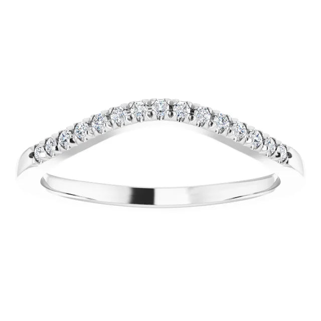 14K White Gold 1/10 CTW Natural Diamond French-Set Band