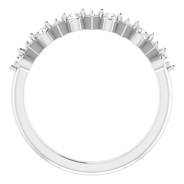 14K White Gold 1/5 CTW Natural Diamond Anniversary band