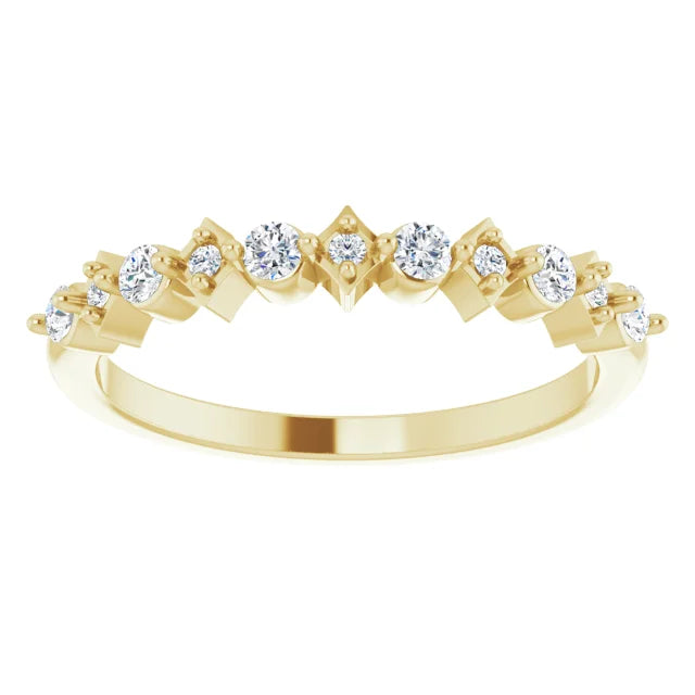 14K Yellow Gold 1/5 CTW Natural Diamond Anniversary band